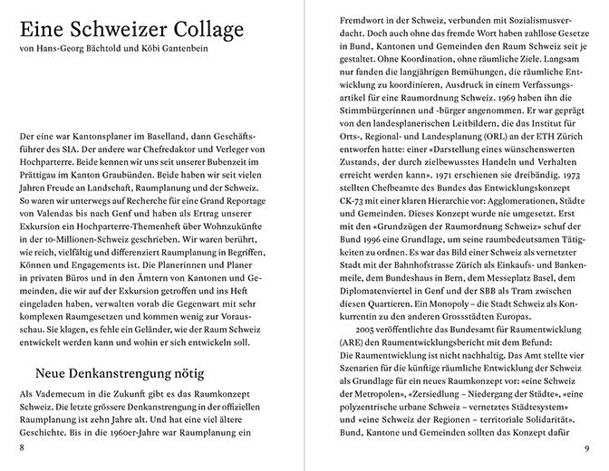 Agenda Raum Schweiz