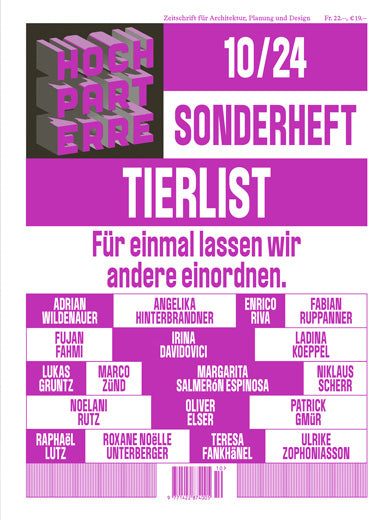 Sonderausgabe Tierlist