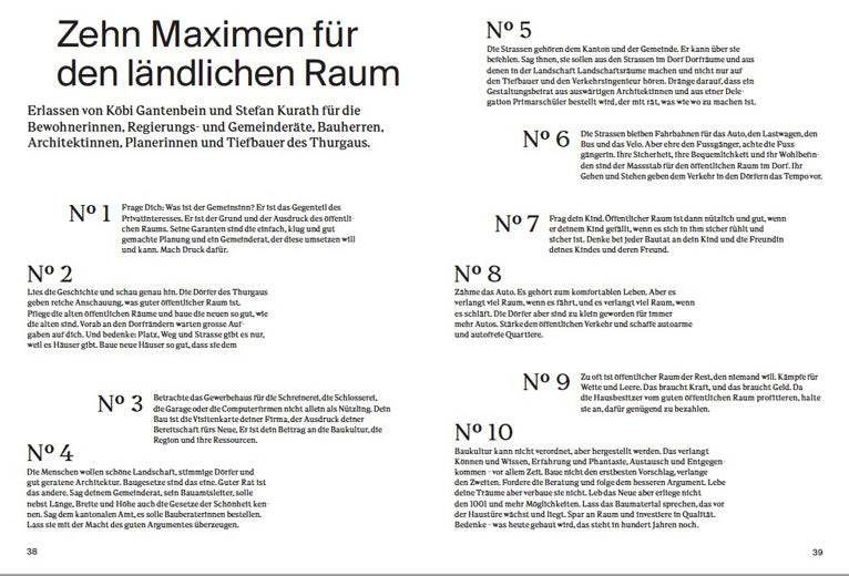 Platz, Strasse, Raum Thurgau