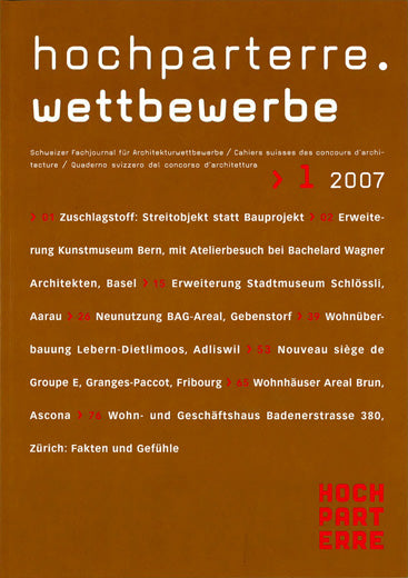 hochparterre.wettbewerbe 1/2007