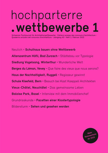 hochparterre.wettbewerbe 1/2015