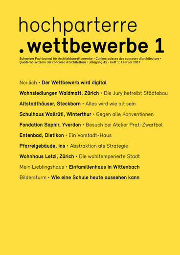 hochparterre.wettbewerbe 1/2017