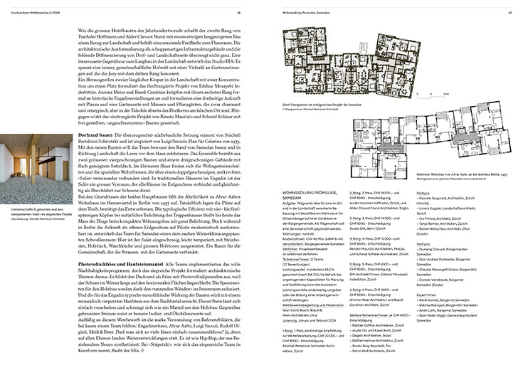Hochparterre Wettbewerbe 2/2024