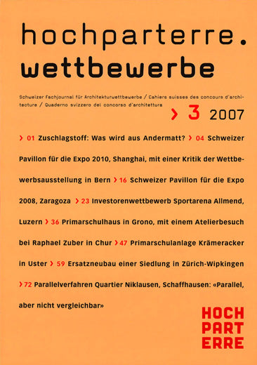 hochparterre.wettbewerbe 3/2007
