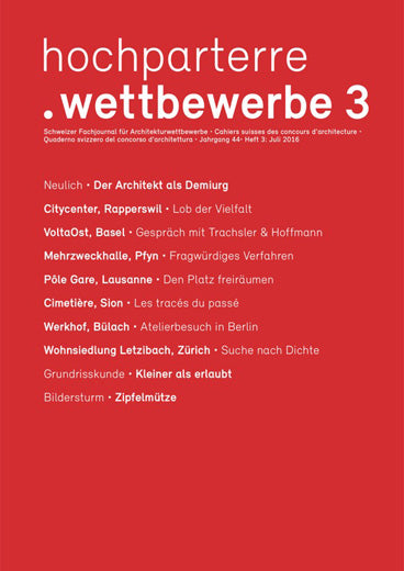 hochparterre.wettbewerbe 3/2016