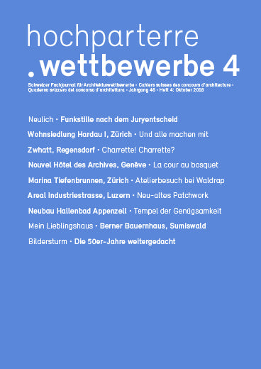hochparterre.wettbewerbe 4/2018