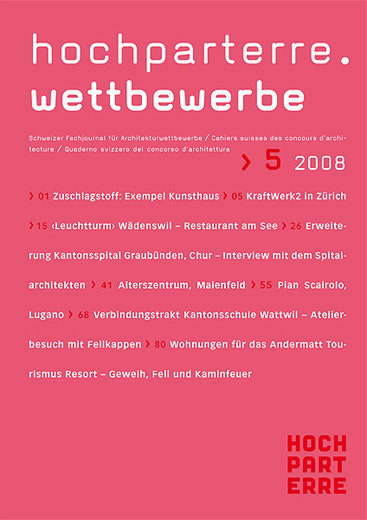 hochparterre.wettbewerbe 5/2008