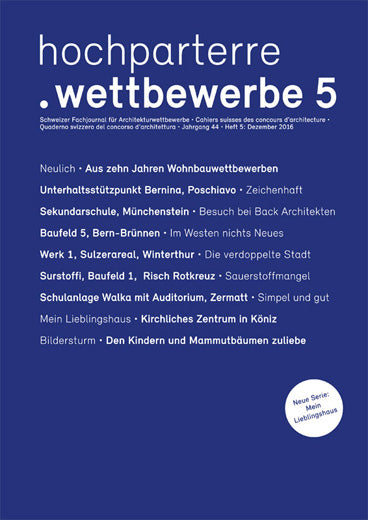 hochparterre.wettbewerbe 5/2016