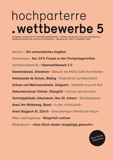 hochparterre.wettbewerbe 5/2018
